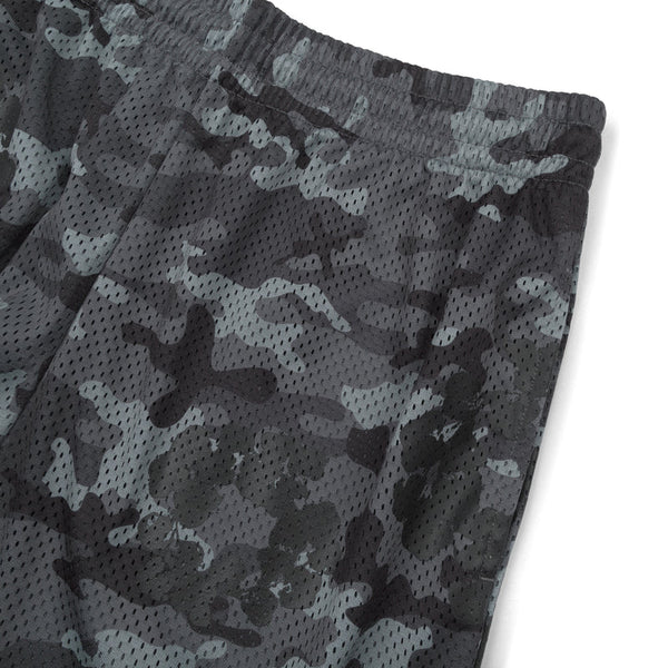 DENIM TEARS - Camo Cotton Wreath Mesh Shorts - (Black)