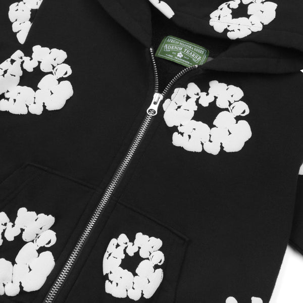 DENIM TEARS - Kids Cotton Wreath Zip Hoodie - (Black)