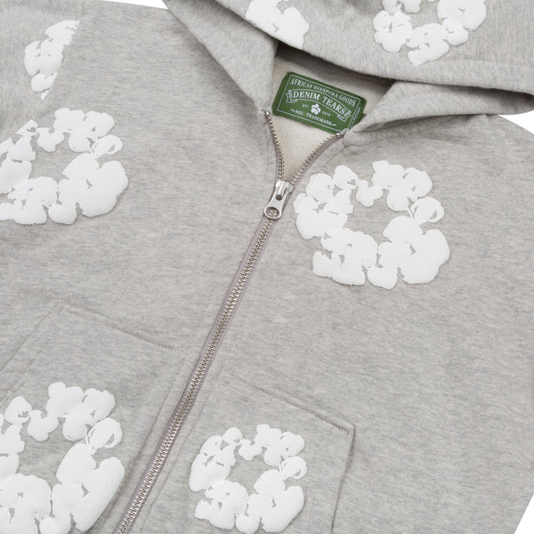 DENIM TEARS - Kids Cotton Wreath Zip Hoodie - (Grey)