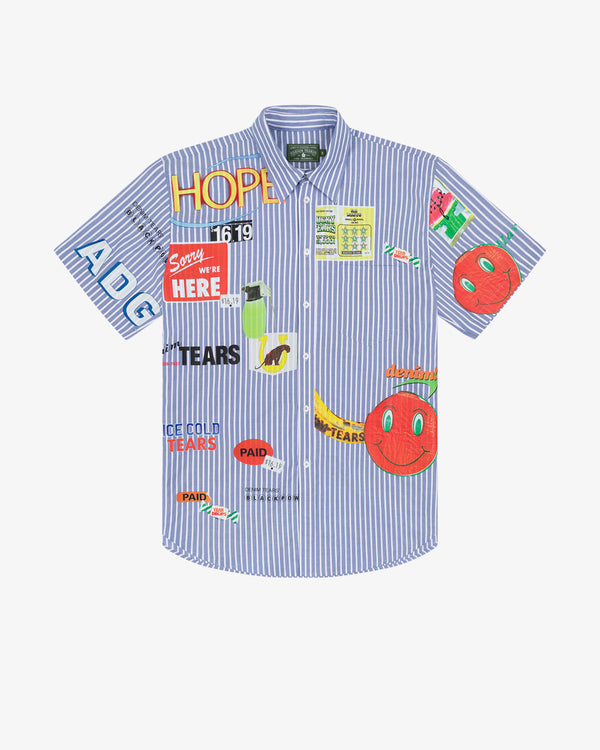 DENIM TEARS - Bodega Button Up Blue Multi - (Blue Mul)
