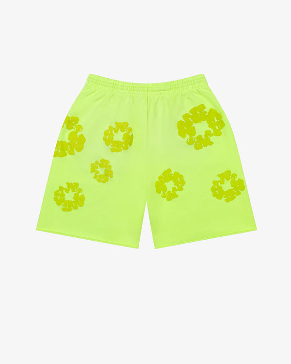 DENIM TEARS - Mono Cotton Wreath Sweatshorts - (Neon)