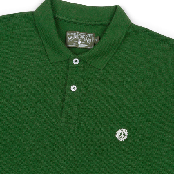 DENIM TEARS - Peace Wreath Polo Green - (Green)