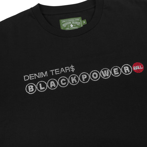 DENIM TEARS - Bp Rhinestone Tee Black - (Black)