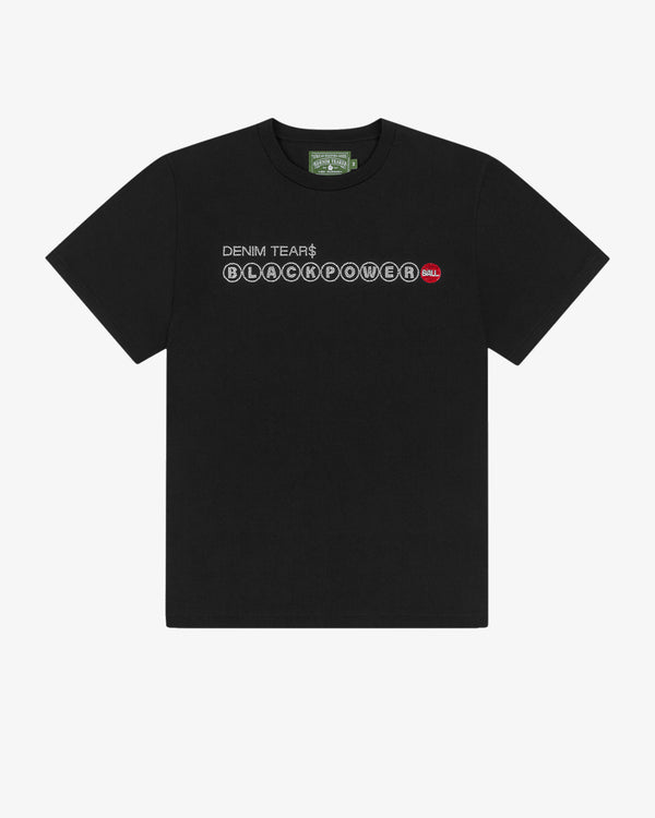 DENIM TEARS - Bp Rhinestone Tee Black - (Black)