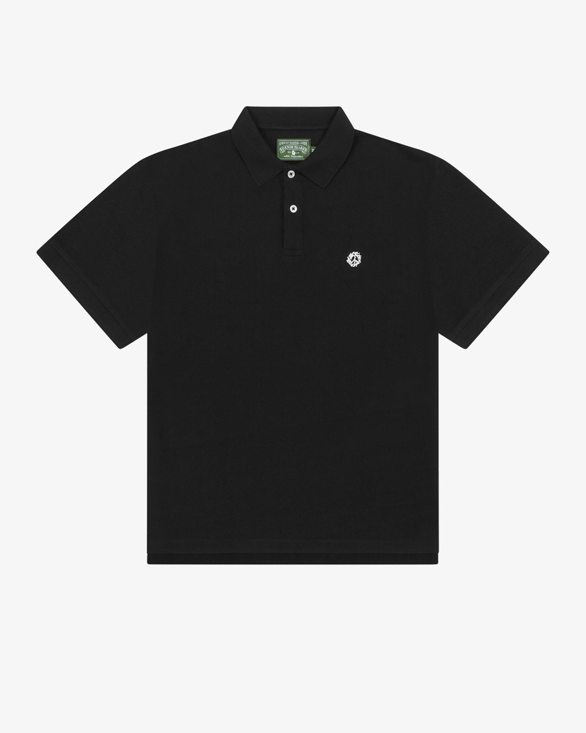 DENIM TEARS: Peace Wreath Polo Black (Black) | DSMG E-SHOP