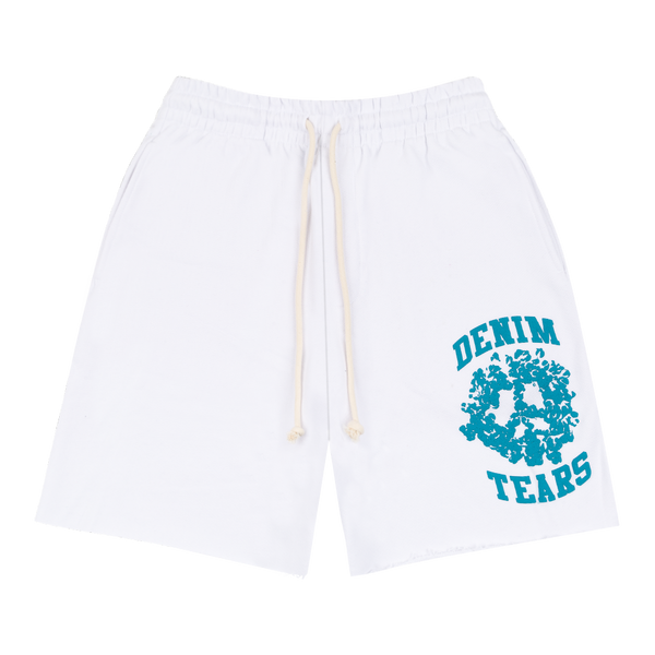 DENIM TEARS - University Sweat Shorts White - (White)