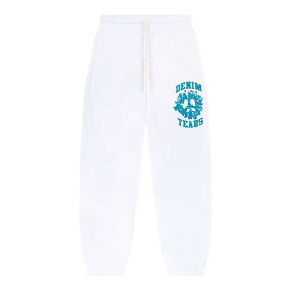 DENIM TEARS - University Sweatpants White - (White)