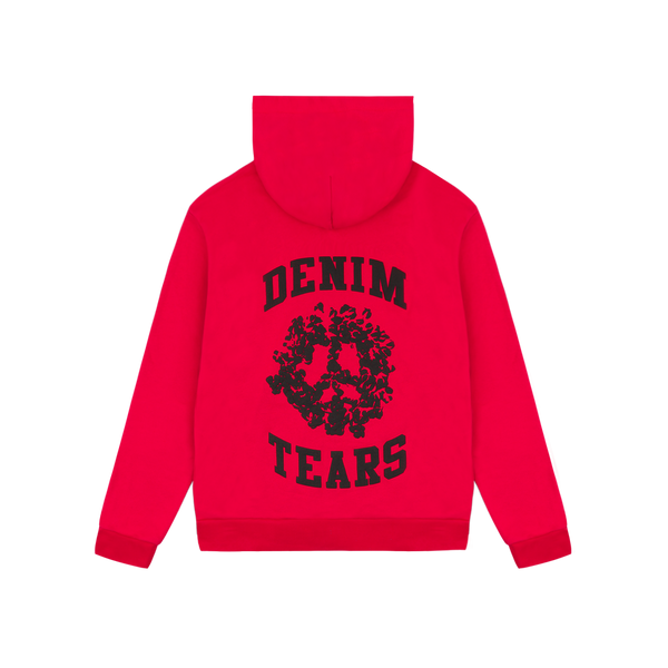 DENIM TEARS - University Zip Hoodie Red - (Red)