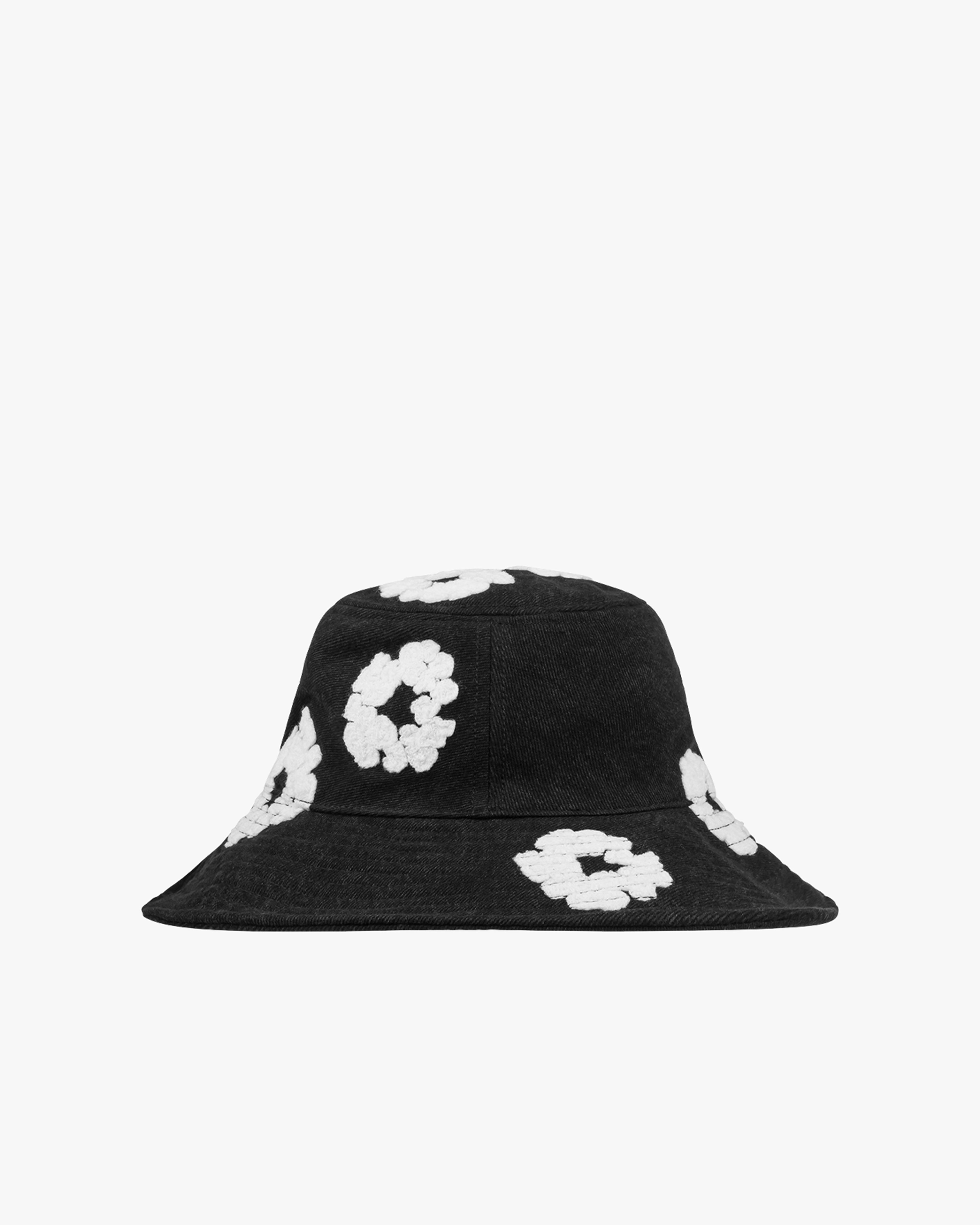 DENIM TEARS: Denim Wreath Bucket Hat (Washed Black) | DSMG E-SHOP