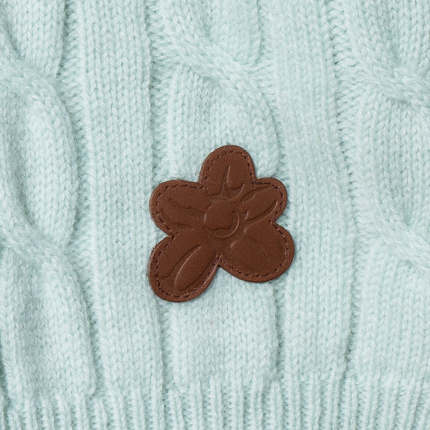 GOLF le Fleur : Faux Fur Cardigan (Mint) | DSMG E-SHOP