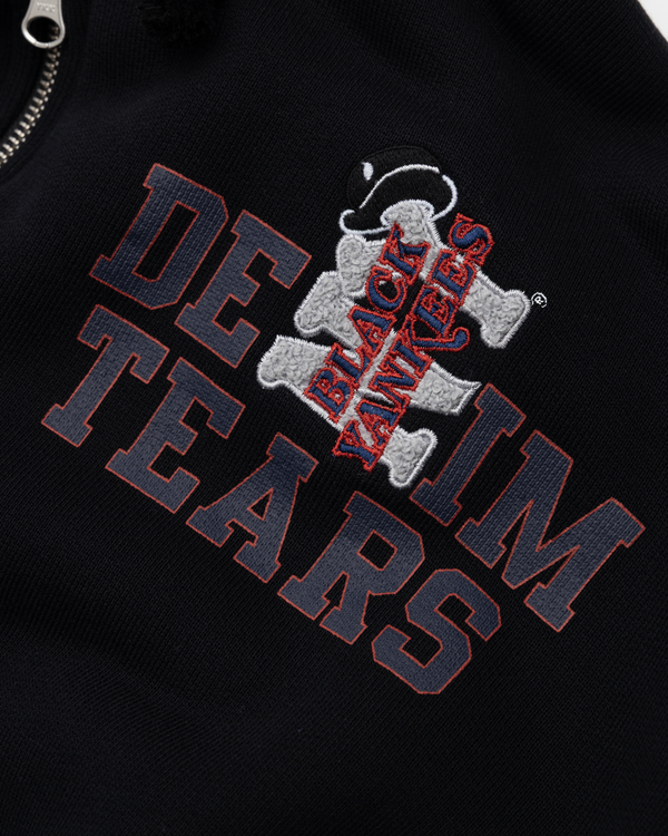 DENIM TEARS - Black Yankees Zip Hoodie - (Black)