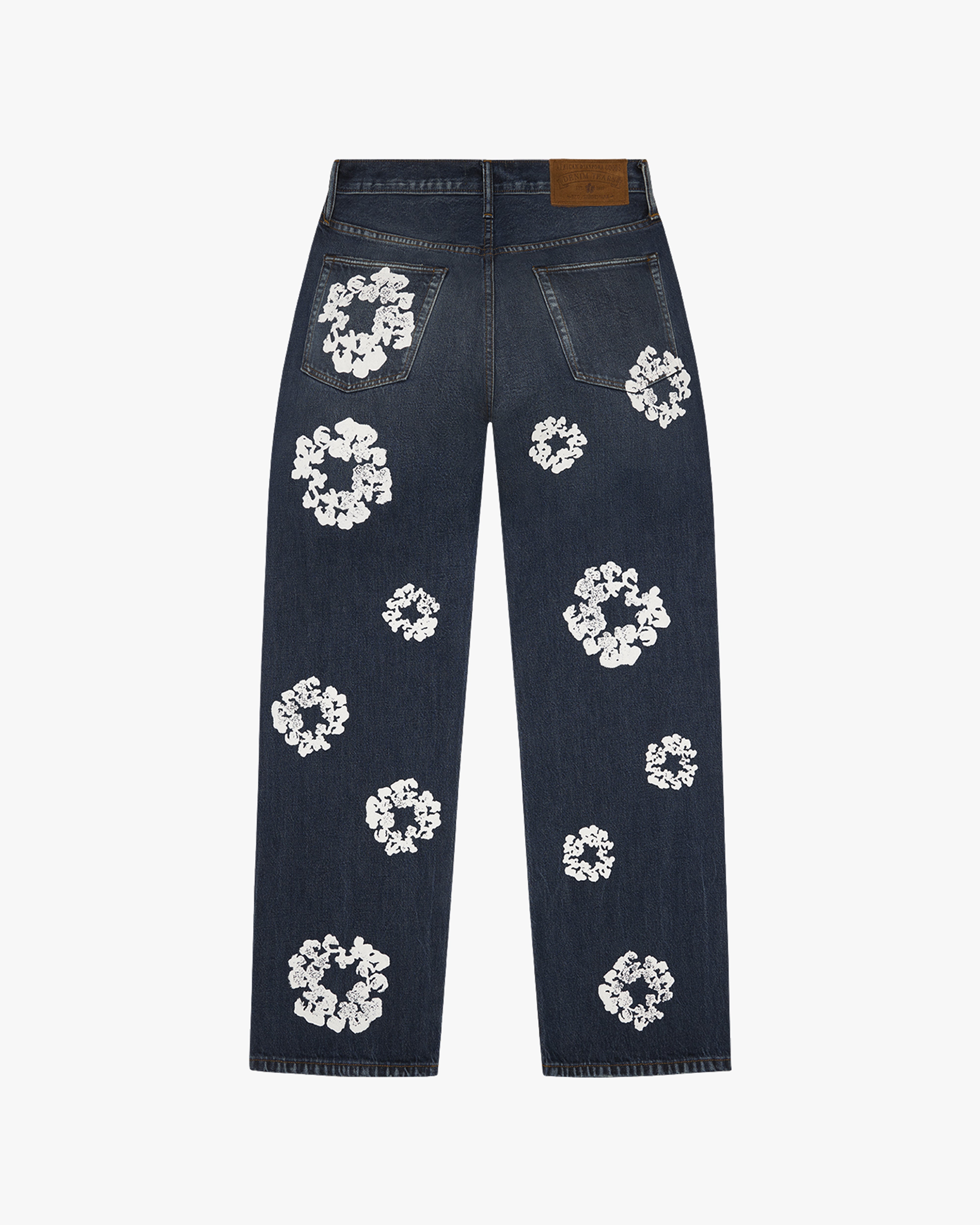 DENIM TEARS: The Cotton Wreath Baggy Denim (Dark Wash) | DSMG E-SHOP