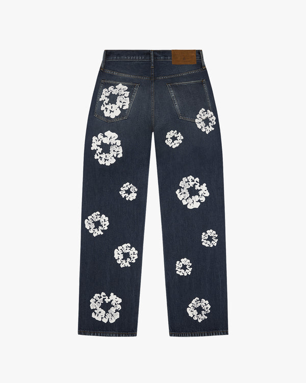 DENIM TEARS - The Cotton Wreath Baggy Denim  - (Dark Wash)