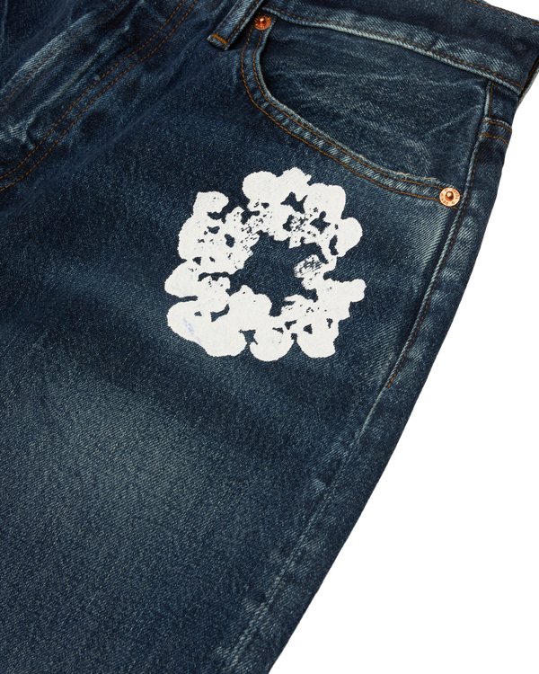 DENIM TEARS - The Cotton Wreath Baggy Denim  - (Dark Wash)