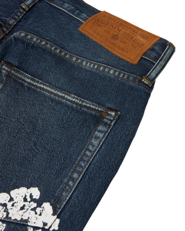 DENIM TEARS - The Cotton Wreath Baggy Denim  - (Dark Wash)