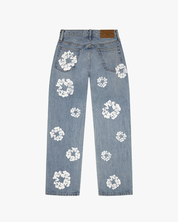 DENIM TEARS - The Cotton Wreath Baggy Denim  - (Light Wash)