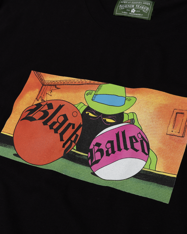 DENIM TEARS - Black Balled Tee Black - (Black)