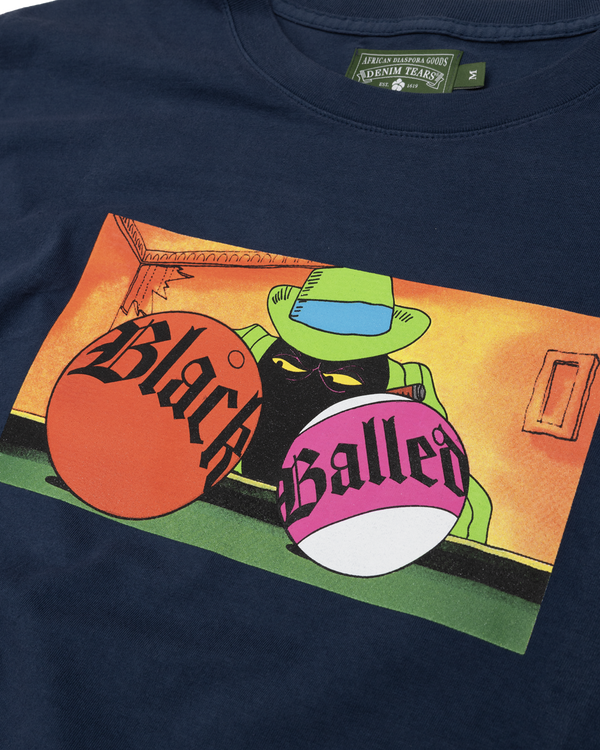 DENIM TEARS - Black Balled Tee Navy - (Navy)