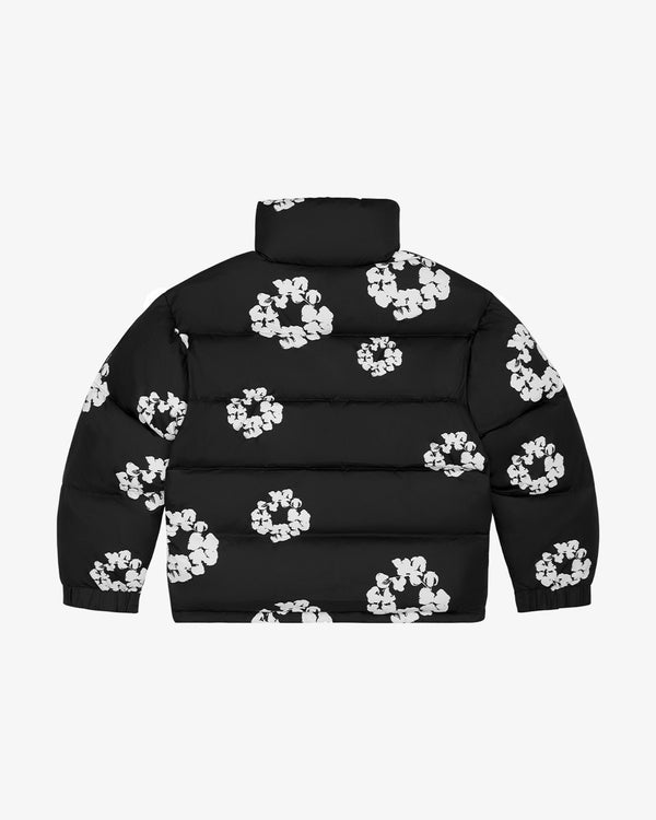 DENIM TEARS - Cotton Wreath Puffer Jacket - (Black)