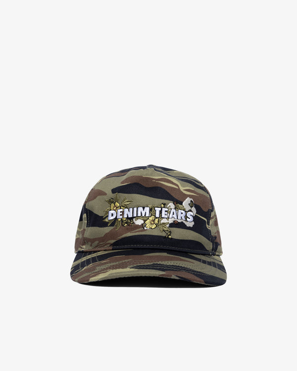 DENIM TEARS - Floral Trucker Hat Green Camo - (Green Camo)