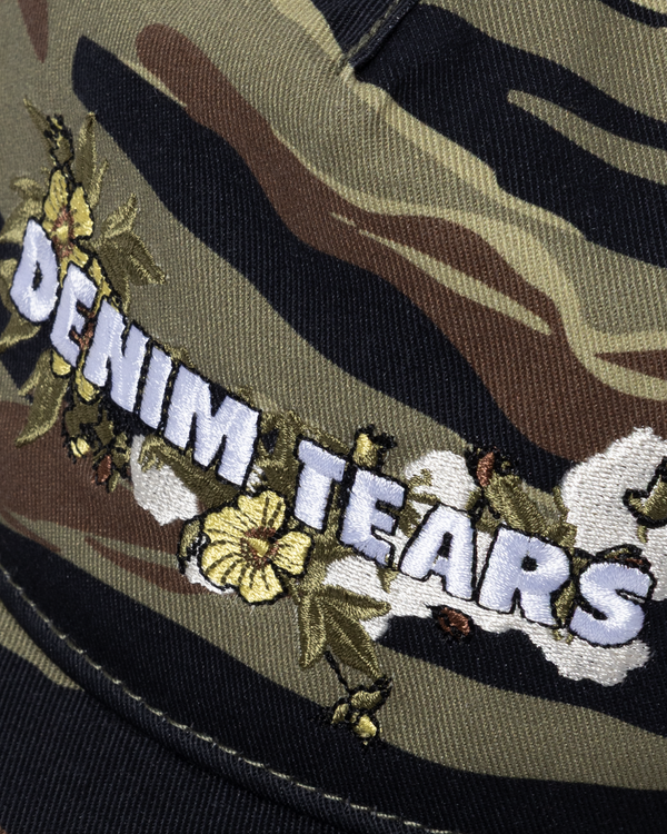 DENIM TEARS - Floral Trucker Hat Green Camo - (Green Camo)