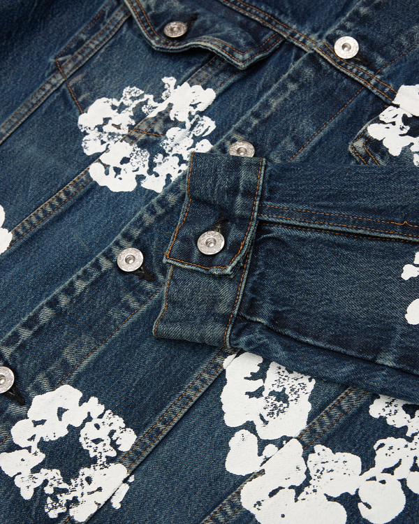 DENIM TEARS - Cotton Wreath Denim Jacket - (Dark Wash)