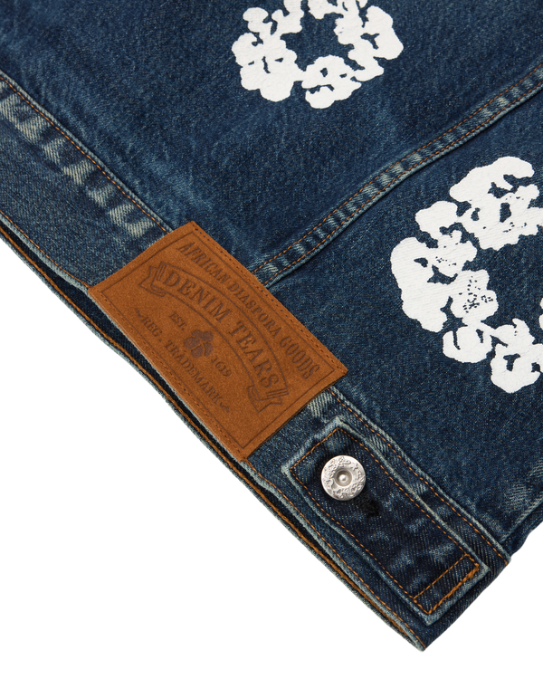 DENIM TEARS - Cotton Wreath Denim Jacket - (Dark Wash)