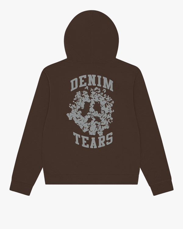 DENIM TEARS - Denim University Zip Hoodie - (Brown/Grey)