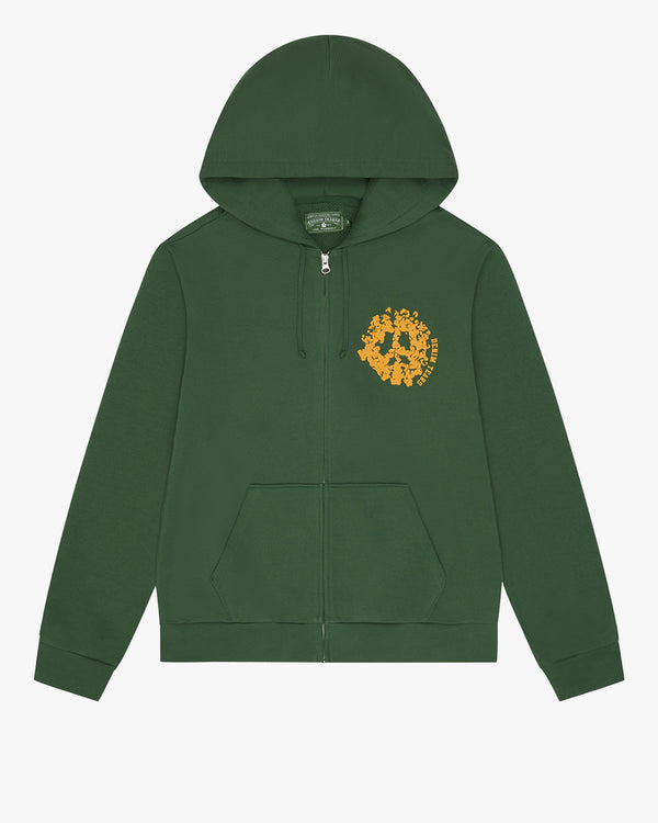 DENIM TEARS - Denim University Zip Hoodie - (Green/Yellow)