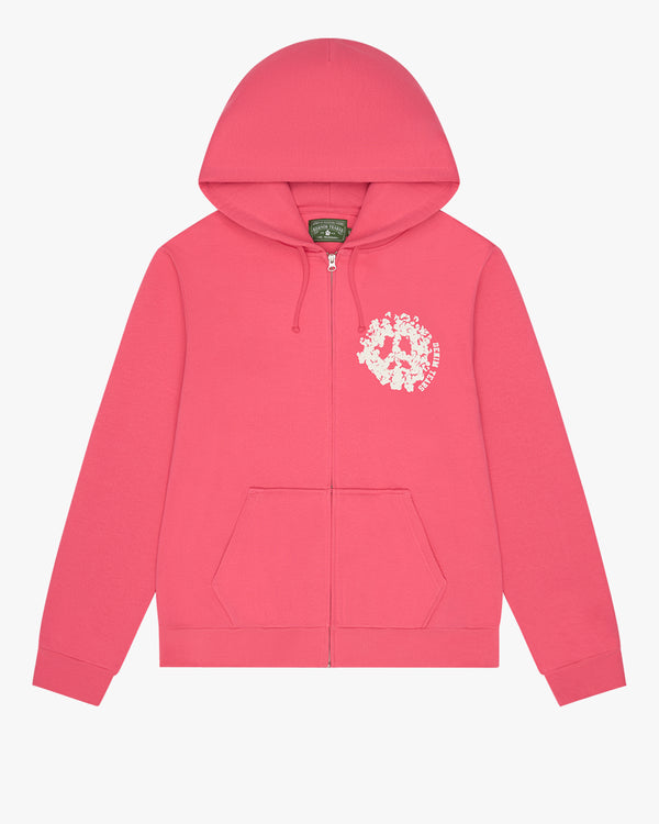 DENIM TEARS - Denim University Zip Hoodie - (Pink)