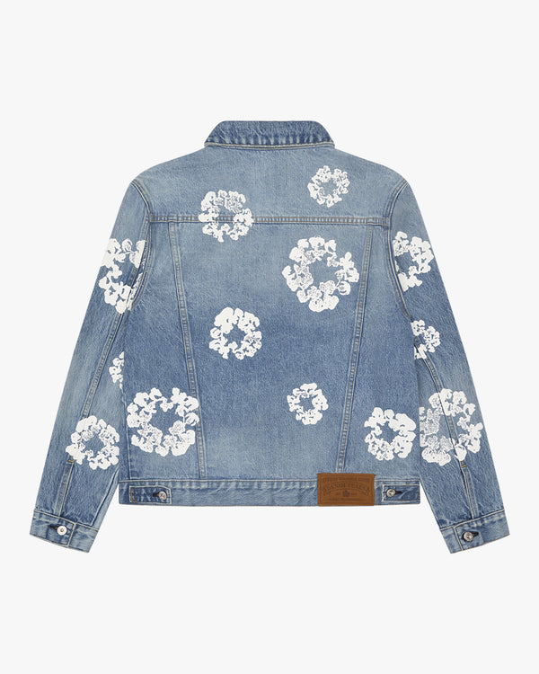 DENIM TEARS - Cotton Wreath Denim Jacket - (Light Wash)