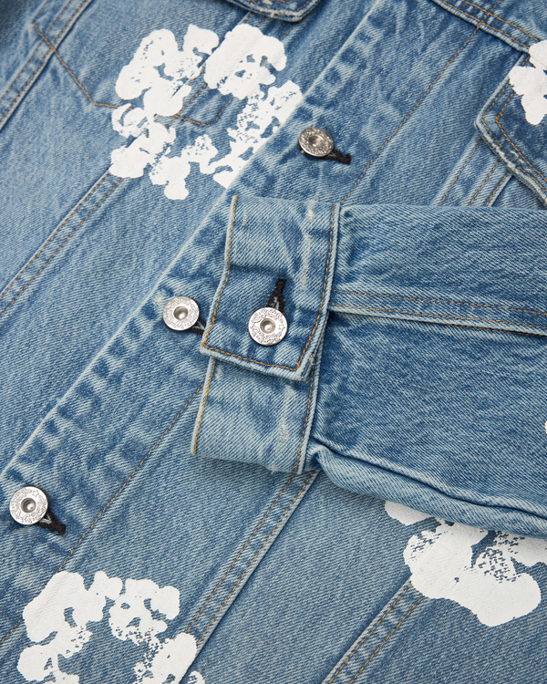 DENIM TEARS - Cotton Wreath Denim Jacket - (Light Wash)