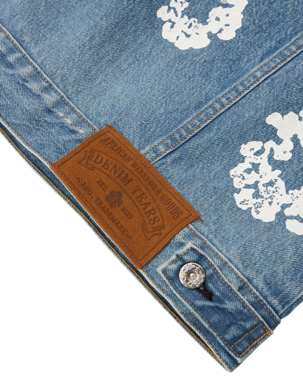 DENIM TEARS - Cotton Wreath Denim Jacket - (Light Wash)