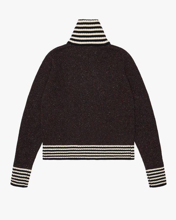 DENIM TEARS - Wide Stripe Rib Zip - (Black)