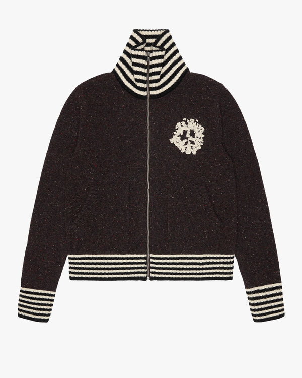 DENIM TEARS - Wide Stripe Rib Zip - (Black)