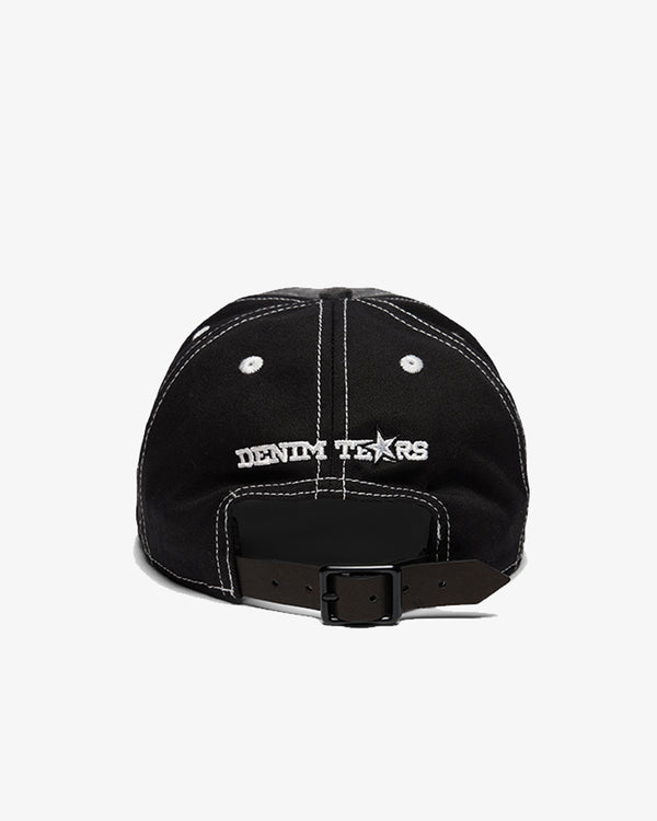 DENIM TEARS - Topstitch Mission Statement Cap - (Black)