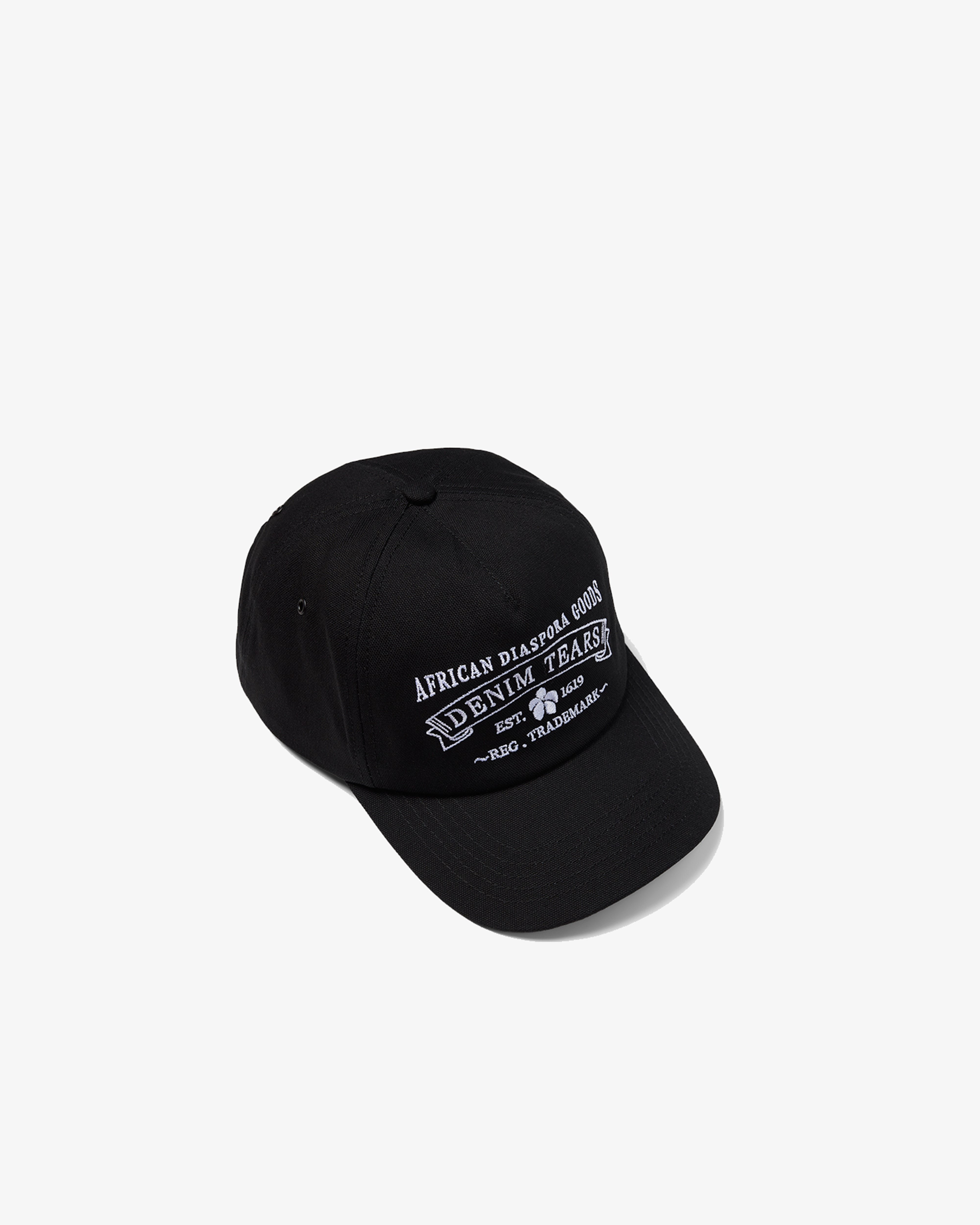 DENIM TEARS: Adg Stamp Cap (Black) | DSMG E-SHOP