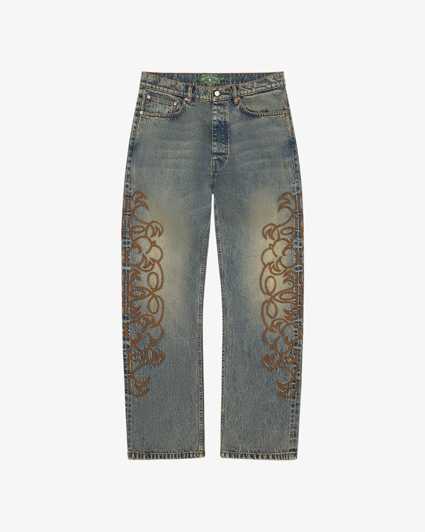 DENIM TEARS - Western Baggy Denim Pant - (Dark Wash)