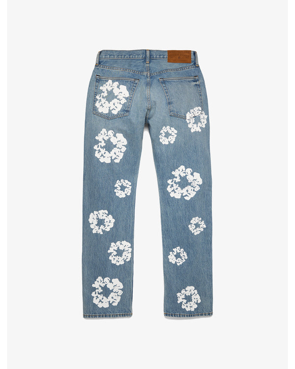DENIM TEARS - The Cotton Wreath Striaght Denim Pant - (Light Wash)