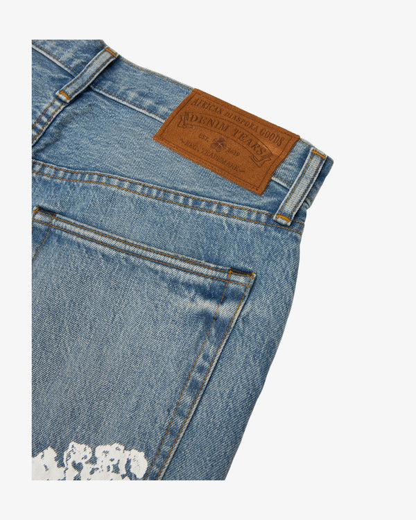 DENIM TEARS - The Cotton Wreath Striaght Denim Pant - (Light Wash)