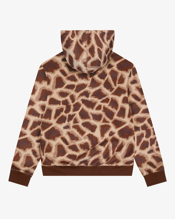 DENIM TEARS - Animal Print Zip Hoodie - (Brown)