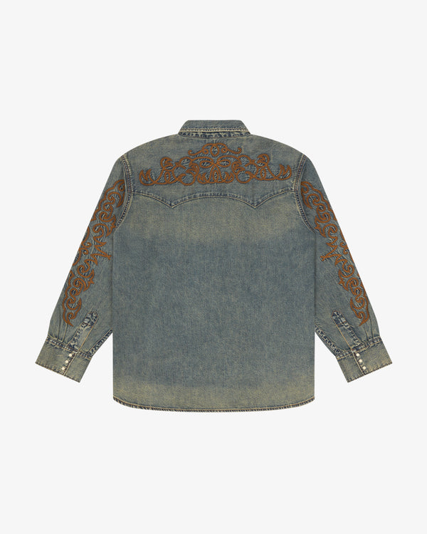 DENIM TEARS - Western Denim Shirt - (Grey)
