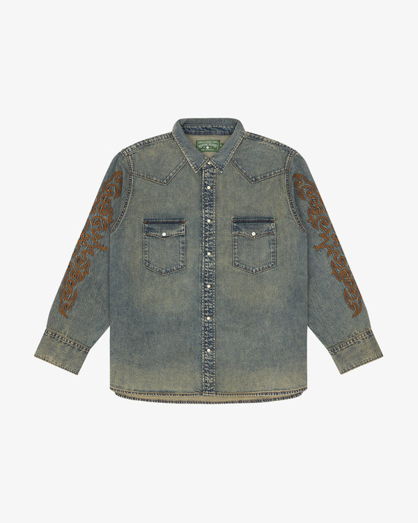 DENIM TEARS - Western Denim Shirt - (Grey)