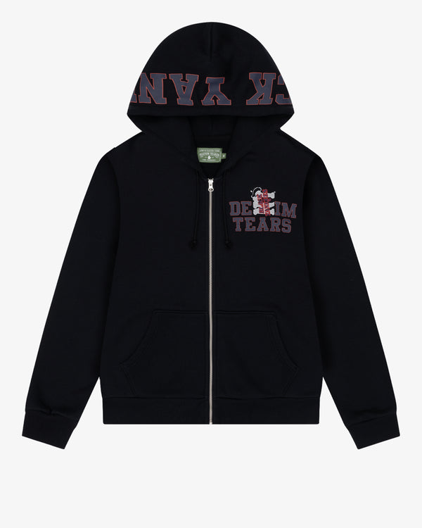 DENIM TEARS - Black Yankees Zip Hoodie - (Black)