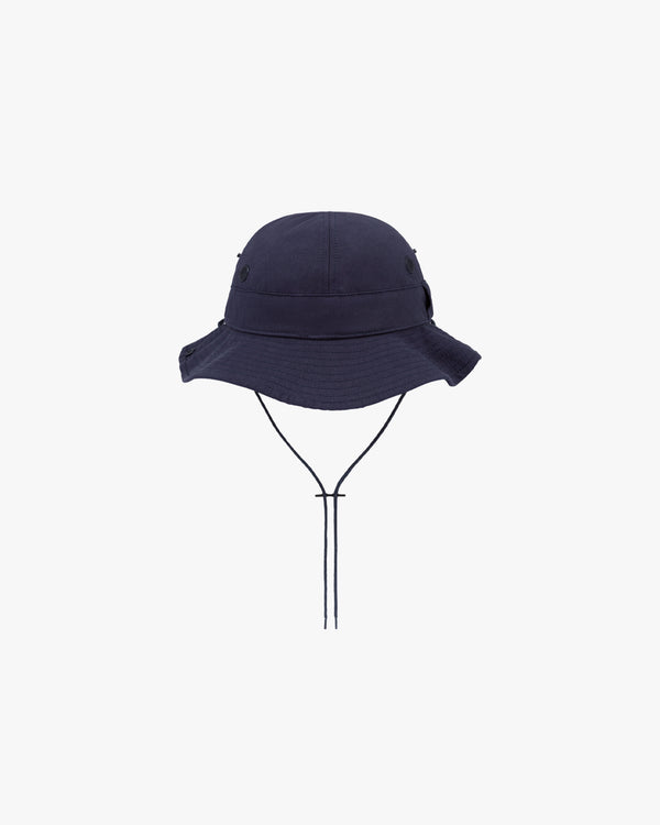 DENIM TEARS - Floral Logo Bucket Hat - (Navy)