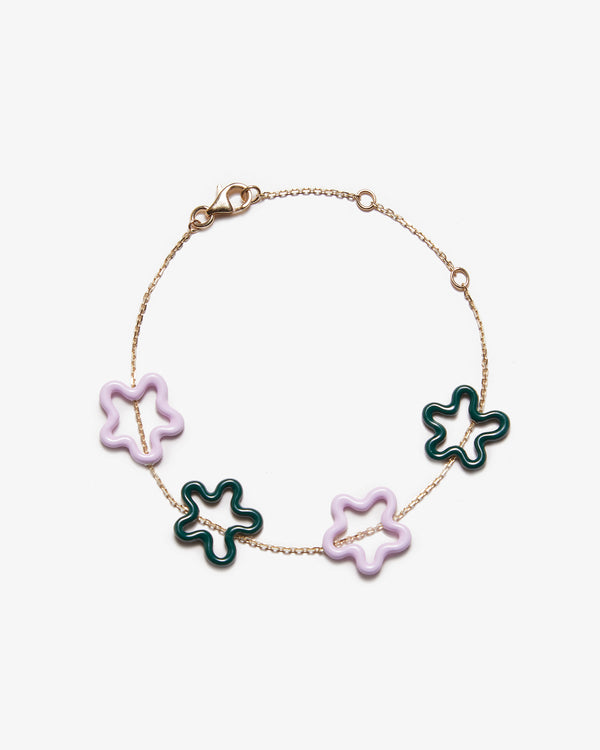 BEA BONGIASCA - Bracelet Featuring A 9Kt Yello - (Pink/ Green)