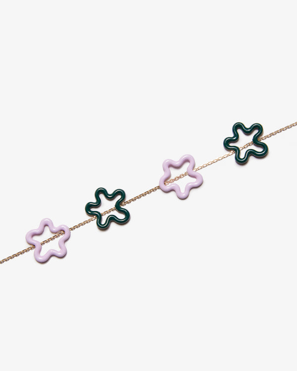 BEA BONGIASCA - Bracelet Featuring A 9Kt Yello - (Pink/ Green)