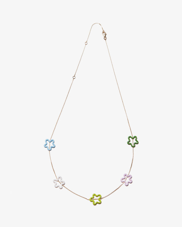 BEA BONGIASCA - Necklace Featuring A 9Kt Yello - (Baby blue/ White/ Lime green/ Sakura pink/ Green)