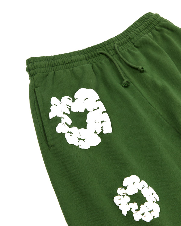 DENIM TEARS - Cotton Wreath Open Hem Sweatpants - (Green)