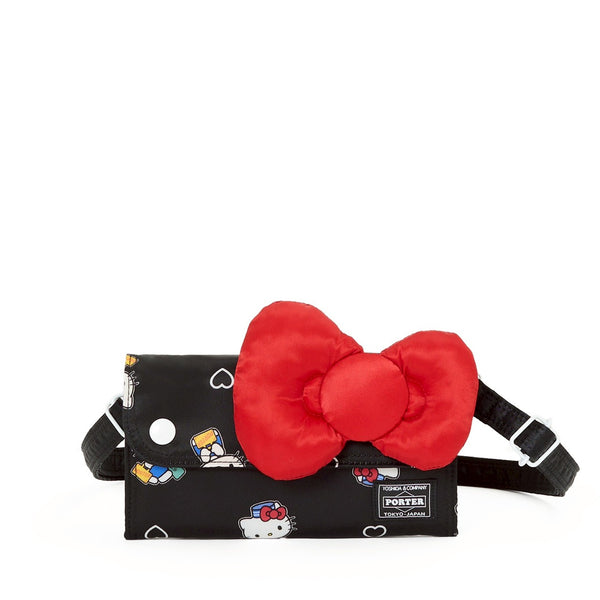 PORTER - HELLO KITTY x PORTER 2WAY LONG WALLET - (Black)